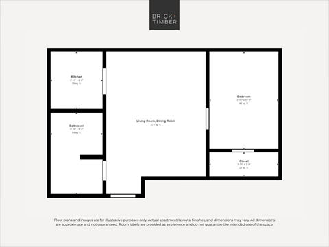 floor plan for a property by Brick+Timber.